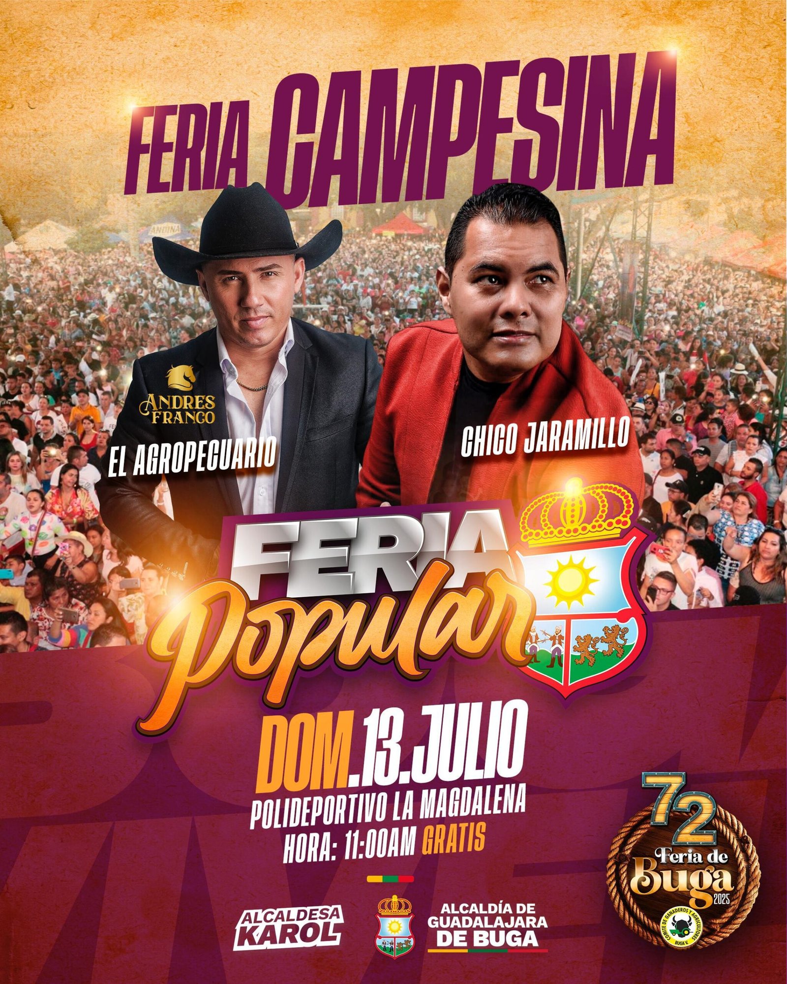 Todo listo para la Feria de Buga en su versión 72: cultura, música y unión familiar